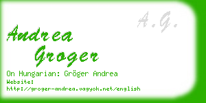 andrea groger business card